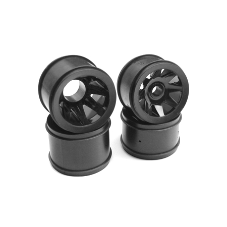 Oval Cars GTR Wheels for Rubber Tires Black CRC 1/10 Pan CLN2310 GTR & F1 4
