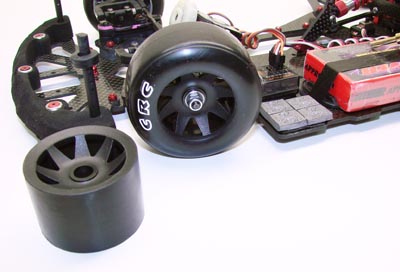 Oval Cars GTR Wheels for Rubber Tires Black CRC 1/10 Pan CLN2310 GTR & F1 4