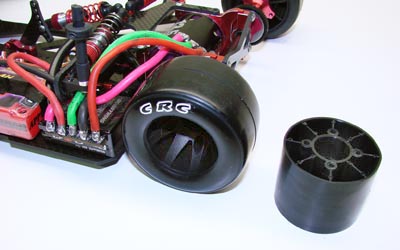 Oval Cars GTR Wheels for Rubber Tires Black CRC 1/10 Pan CLN2310 GTR & F1 4